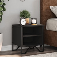 vidaXL Sängbord 2 st svart 40x30x40 cm konstruerat trä