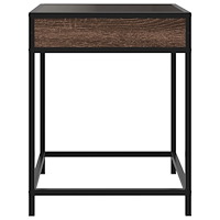vidaXL Soffbord med Infinity LEDs brun ek 40x40x51 cm
