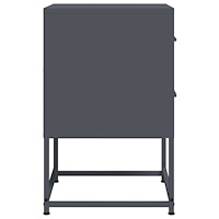 vidaXL Sängbord 2 st antracit 36x39x60,5 cm stål