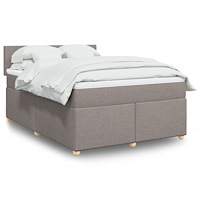 vidaXL Ramsäng med madrass taupe 140x200 cm tyg