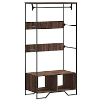 vidaXL Garderob brun ek 90x50x180 cm konstruerat trä