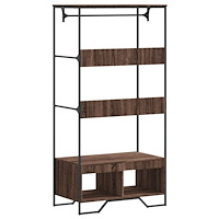 vidaXL Garderob brun ek 90x50x180 cm konstruerat trä