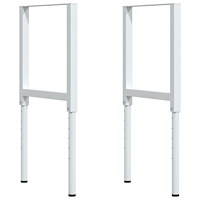 vidaXL Arbetsbänk 100x60x(73-99,5) cm massivt bokträ rektangulär