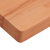 vidaXL Arbetsbänk 100x60x(73-99,5) cm massivt bokträ rektangulär