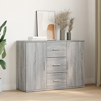 vidaXL Skänk grå sonoma 90,5x29,5x65 cm konstruerat trä