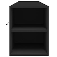 vidaXL Väggmonterad tv-bänk LEDs svart 180x31x39,5 cm