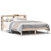 vidaXL Sängram utan madrass 150x200 cm massiv furu