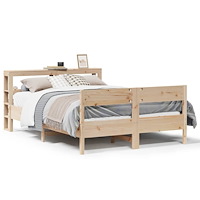 vidaXL Sängram utan madrass 140x190 cm massiv furu