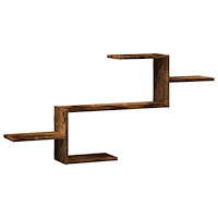 vidaXL Vägghylla rökfärgad ek 104x15x49 cm konstruerat trä