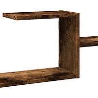 vidaXL Vägghylla rökfärgad ek 104x15x49 cm konstruerat trä