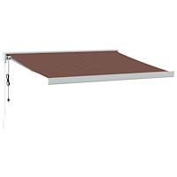 vidaXL Markis automatiskt infällbar brun 300x250 cm