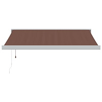 vidaXL Markis automatiskt infällbar brun 300x250 cm