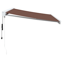 vidaXL Markis automatiskt infällbar brun 300x250 cm