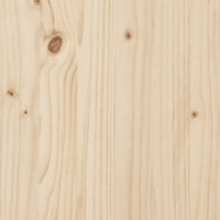 vidaXL Sängram med huvudgavel 135x190 cm massiv furu