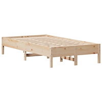 vidaXL Sängram utan madrass 75x190 cm massiv furu