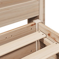 vidaXL Sängram utan madrass 75x190 cm massiv furu