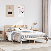 vidaXL Sängram utan madrass 150x200 cm massiv furu