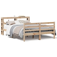 vidaXL Sängram utan madrass 140x190 cm massiv furu