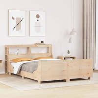 vidaXL Sängram utan madrass 140x200 cm massiv furu