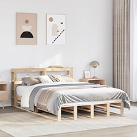 vidaXL Sängram utan madrass 140x190 cm massiv furu