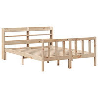 vidaXL Sängram utan madrass 150x200 cm massiv furu