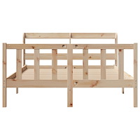 vidaXL Sängram utan madrass 150x200 cm massiv furu