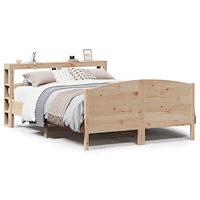vidaXL Sängram utan madrass 140x200 cm massiv furu