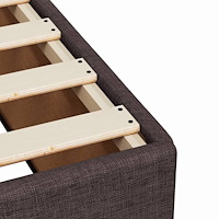 vidaXL Ramsäng med madrass mörkbrun 180x200 cm tyg