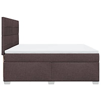 vidaXL Ramsäng med madrass mörkbrun 180x200 cm tyg