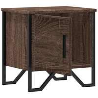 vidaXL Sängbord brun ek 40x30x40 cm konstruerat trä