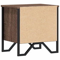 vidaXL Sängbord brun ek 40x30x40 cm konstruerat trä