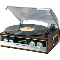 Soundmaster Musik-anläggning Vinyl Radio Innbyggda högtalare PL186H