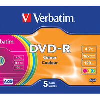 VERBATIM DVD-R 4,7GB 5-pack Slim Case