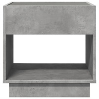 vidaXL Sängbord med Infinity LEDs betonggrå 50x50x50 cm