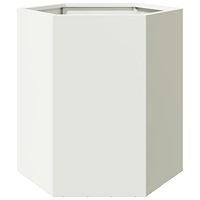 vidaXL Odlingslådor 2 st vit sexkantig 46x40x45 cm stål