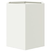 vidaXL Odlingslådor 2 st vit sexkantig 46x40x45 cm stål