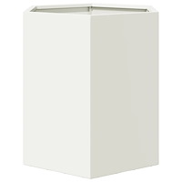 vidaXL Odlingslådor 2 st vit sexkantig 46x40x45 cm stål