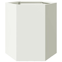 vidaXL Odlingslådor 2 st vit sexkantig 46x40x45 cm stål