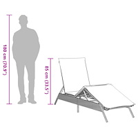 vidaXL Solsäng med dyna svart konstrotting