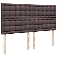 vidaXL Ramsäng med madrass mörkbrun 180x200 cm tyg