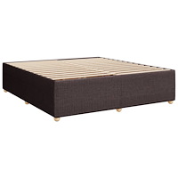 vidaXL Ramsäng med madrass mörkbrun 180x200 cm tyg