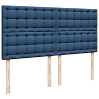 vidaXL Ramsäng med madrass blå 180x200 cm tyg