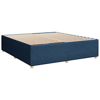 vidaXL Ramsäng med madrass blå 180x200 cm tyg