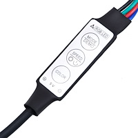 vidaXL Sängbord med LED-lampor 2 st rökfärgad ek konstruerat trä