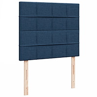 vidaXL Ramsäng med madrass blå 120x200 cm tyg