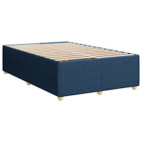 vidaXL Ramsäng med madrass blå 120x200 cm tyg