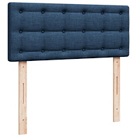 vidaXL Ramsäng med madrass blå 120x200 cm tyg