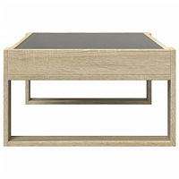 vidaXL Soffbord med Infinity LEDs sonoma-ek 90x53x30 cm