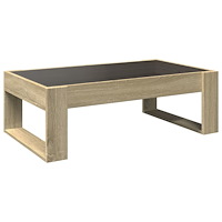 vidaXL Soffbord med Infinity LEDs sonoma-ek 90x53x30 cm