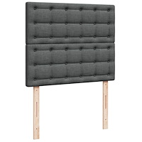 vidaXL Ramsäng med madrass mörkgrå 120x200 cm tyg